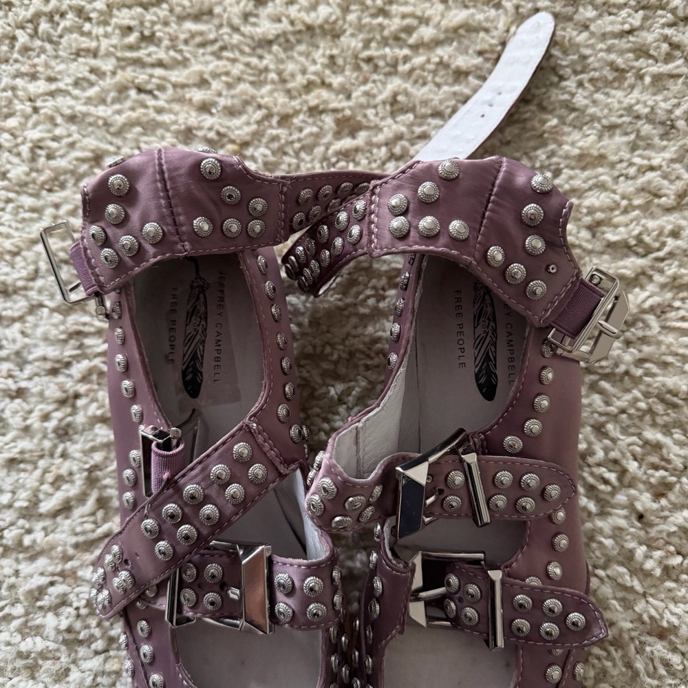 FP x Jeffrey Campbell Cooper Studded Flat Mauve - Picture 5 of 8